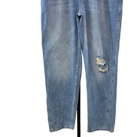 One Teaspoon  Women's Smiths High Rise Pleated Baggy Jeans - Picture 4 of 10